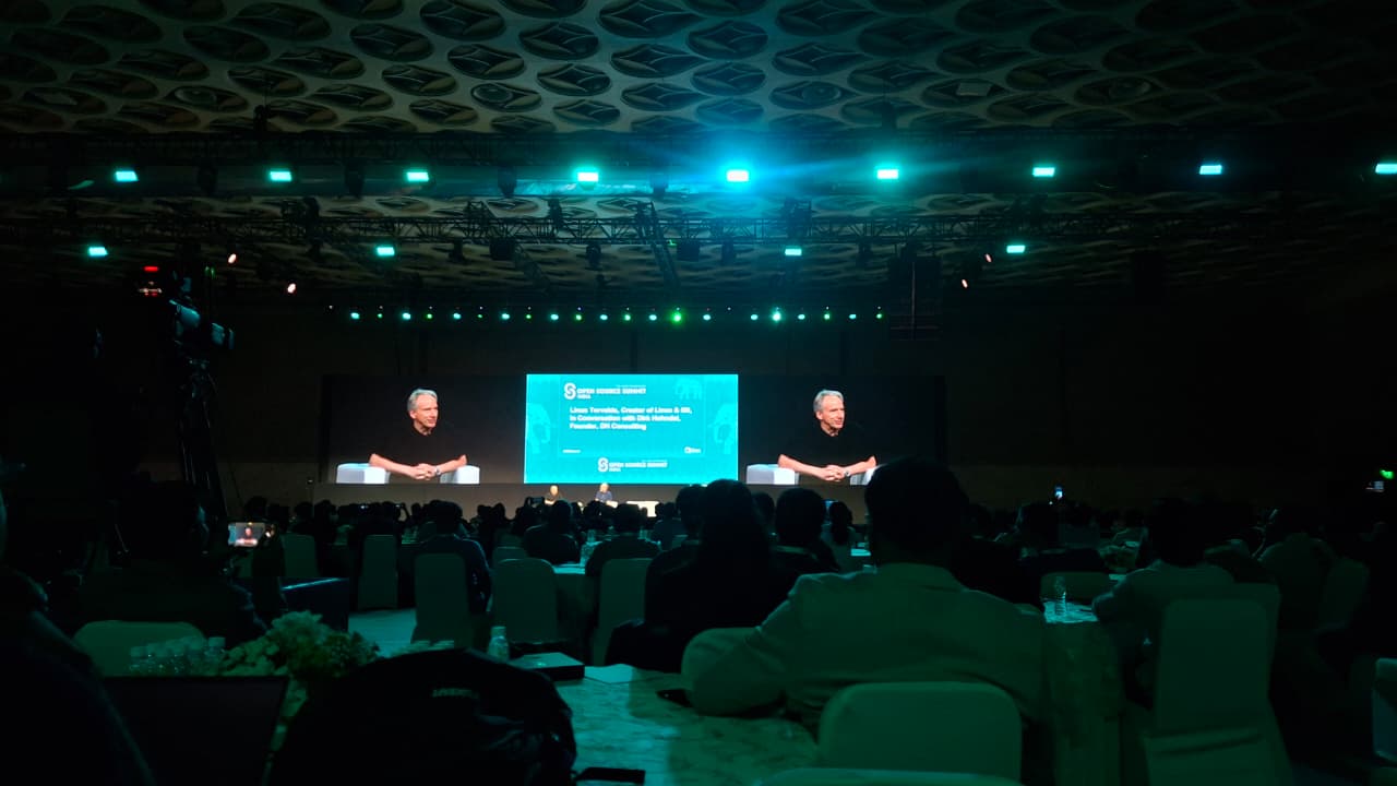 Linus Torvalds at Open Source Summit India 2026
