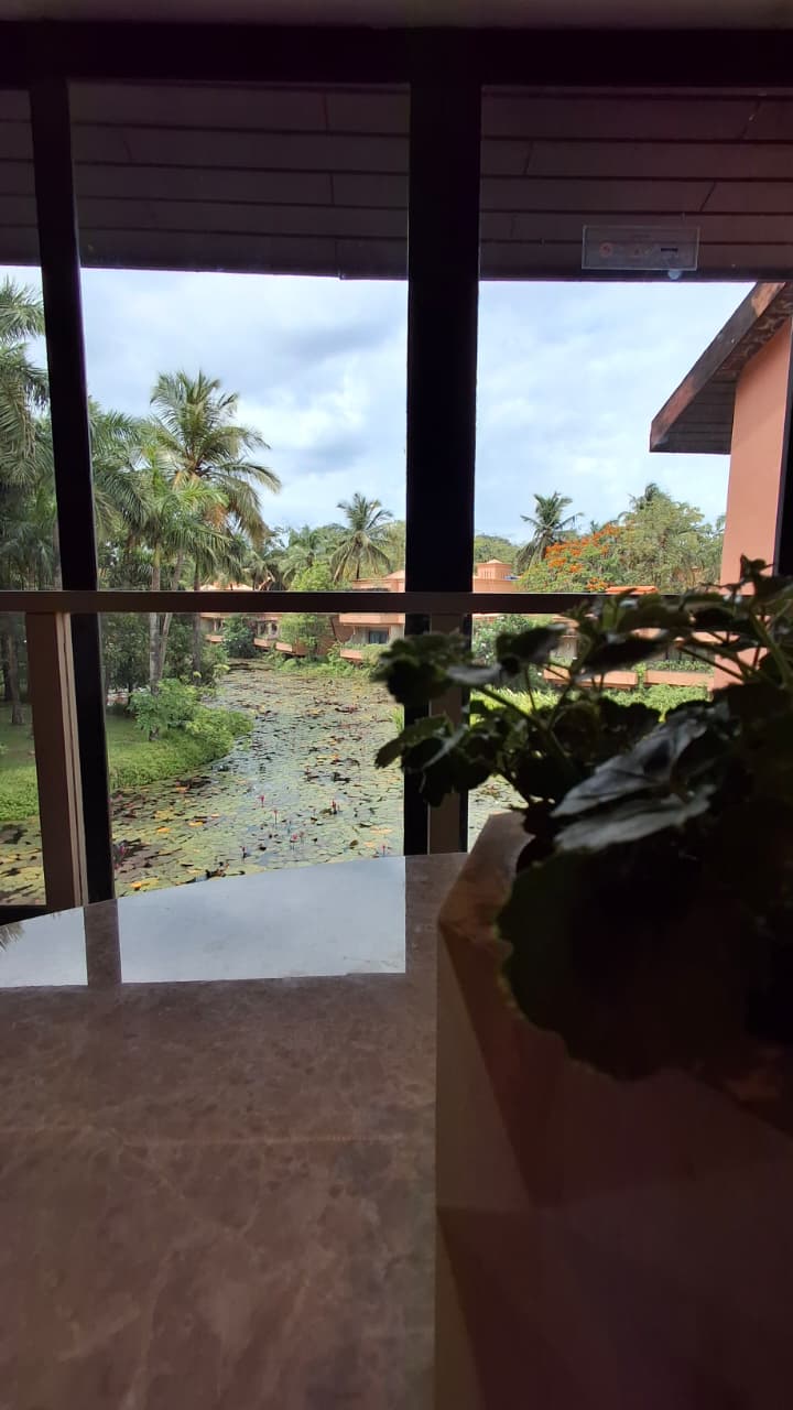 Resort property in morning light